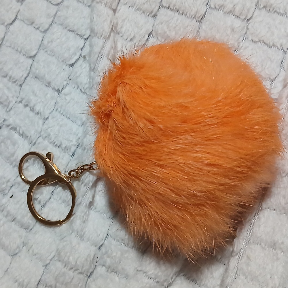 Keychain Fuzzy orange Fashion NIP - Picture 5 of 5